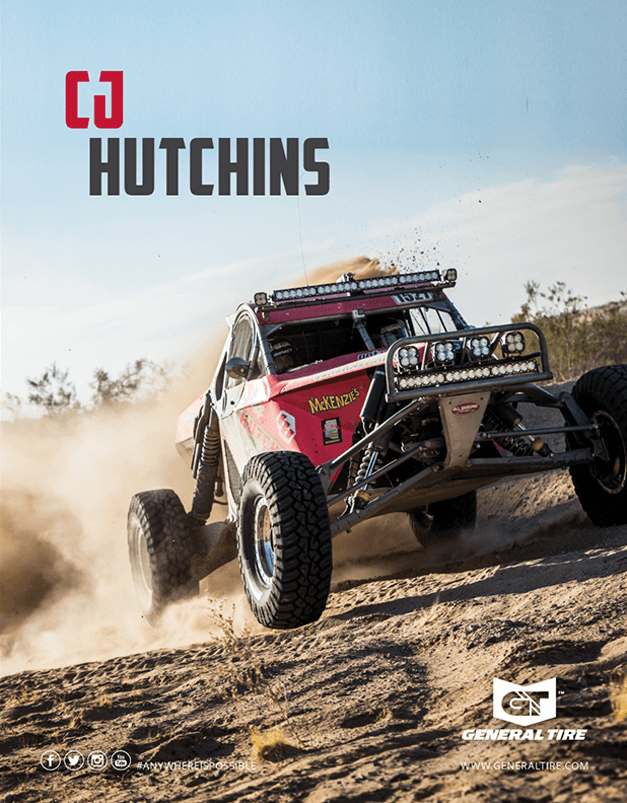 CJ Hutchins, General Tire, Hero Card Design, Athlete Hero Card, Motorsports Posters, Bink Designs, Poster Printing