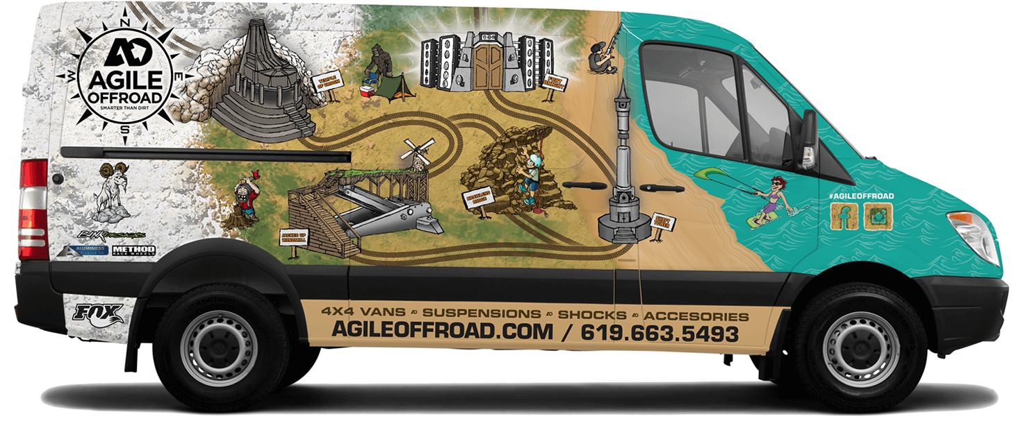 Agile Off Road Vans, Van Design, Illustration