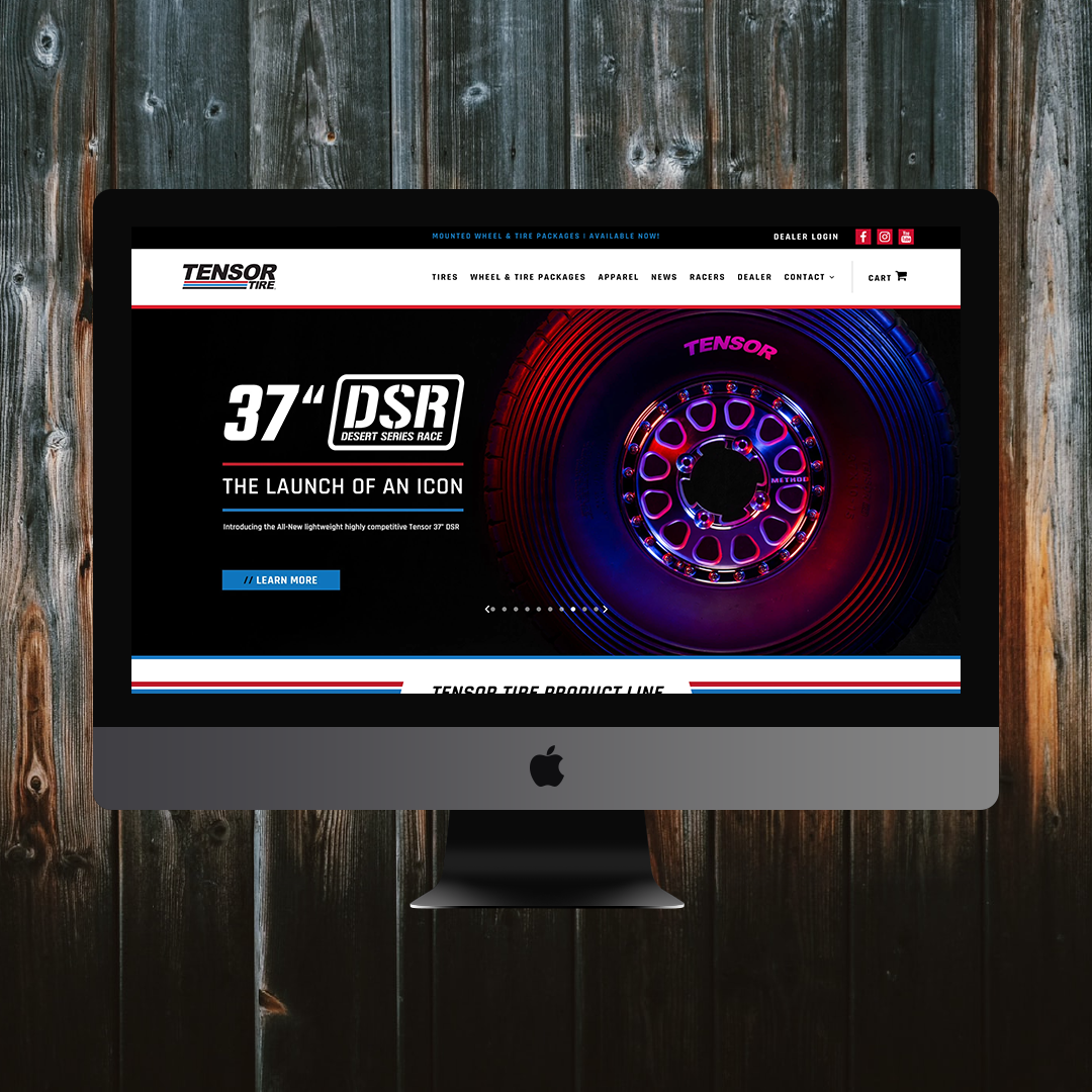 Tensore Tire, Bink Designs, Web Design, Website, Ecommerce